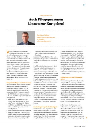 Vorschauseite 1: Auch Pflegepersonen können zur Kur gehen!