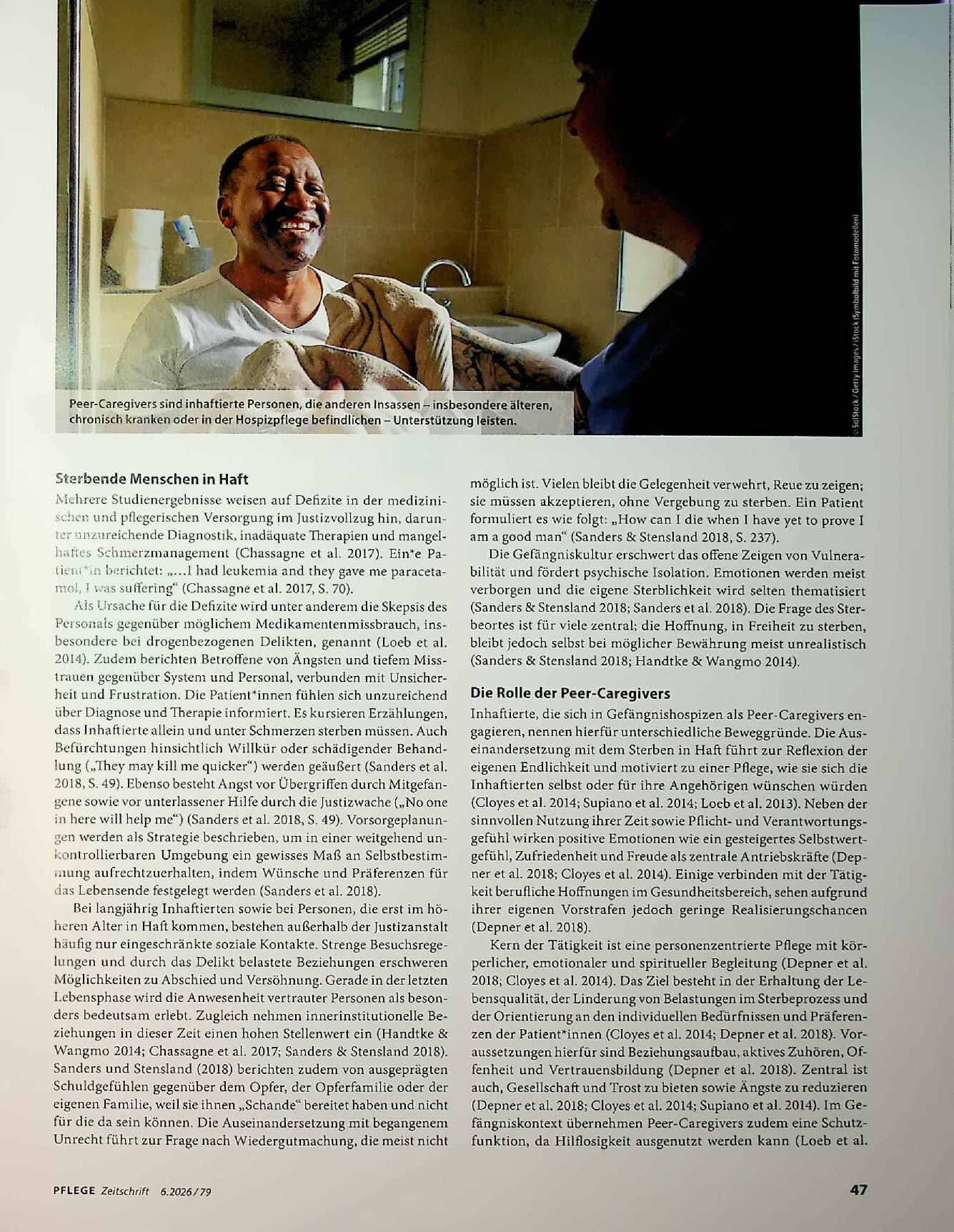 Vorschauseite 2: End-of-Life Care im Gefängnis: Wie Peer-Caregivers in Haft palliative Versorgungslücken schließen