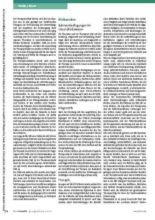 Vorschauseite 5: Outcome-Forschung Dysphonie und Dysodie