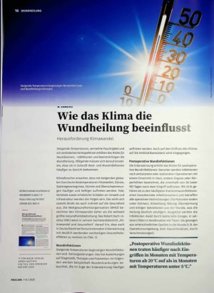 Vorschauseite 1: Wie das Klima die Wundheilung beeinflusst Herausforderung Klimawandel.