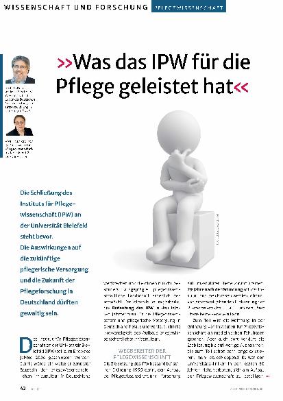 Vorschauseite 1: "Was das IPW für die Pflege geleistet hat"