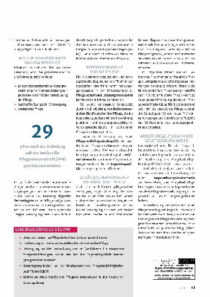 Vorschauseite 2: "Was das IPW für die Pflege geleistet hat"