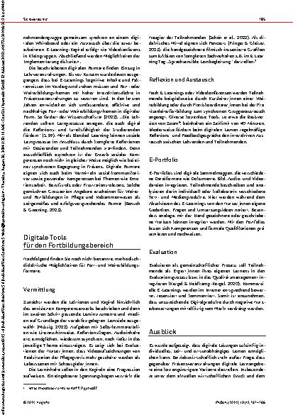 Vorschauseite 5: Digitale Fortund Weiterbildung in der Pflege: Chancen und Grenzen einer konnektivistischen Qualifizierung