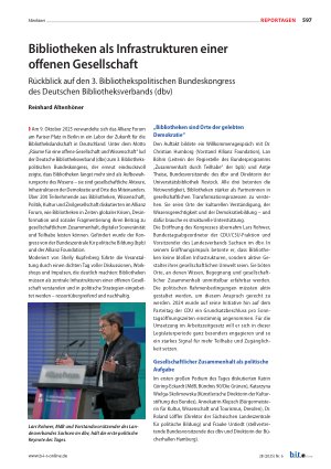 Vorschauseite 1: Bibliotheken als Infrastrukturen einer offenen Gesellschaft