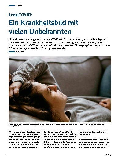 Vorschauseite 1: Long COVID: Ein Krankheitsbild mit vielen Unbekannten