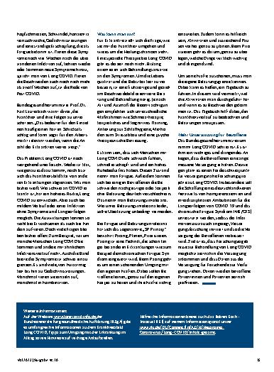 Vorschauseite 2: Long COVID: Ein Krankheitsbild mit vielen Unbekannten