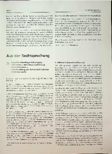 Vorschauseite 1: Krankheitsbedingte Kündigung - Fehlzeiten - Betriebsratsanhörung - bEM-Verfahren - Gleichstellung mit Schwerbehinderten - Direktionsrecht