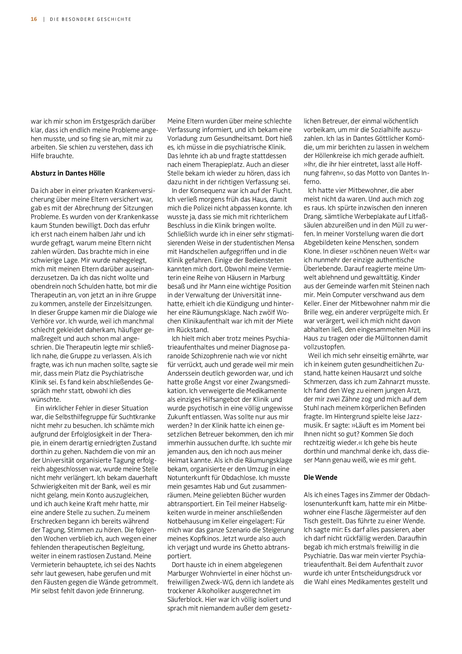 Vorschauseite 2: Obdachlos und psychisch krank
