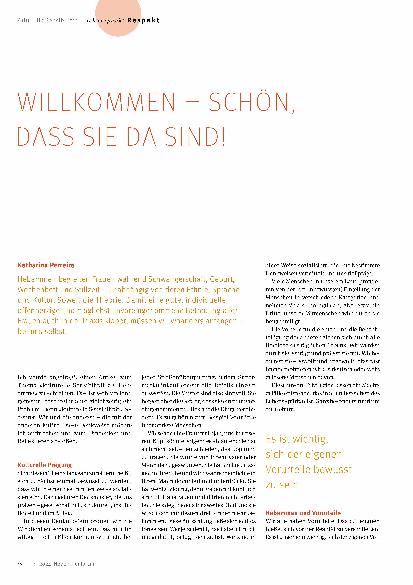 Vorschauseite 1: Willkommen, schön dass Sie da sind!