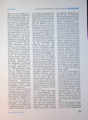 Vorschauseite 5: Zur Frage der venösen Blutentnahmen durch nichtärztliches Fachpersonal