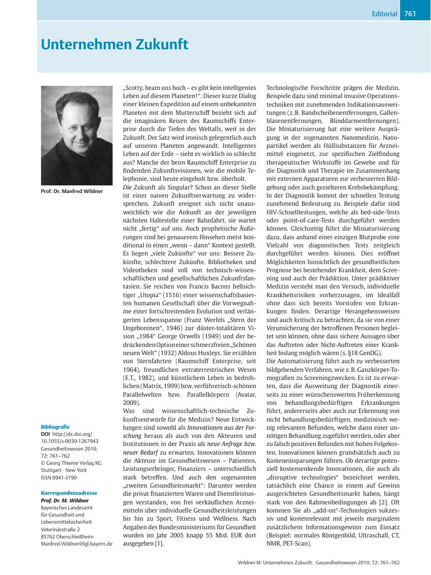 Vorschauseite 1: Unternehmen Zukunft