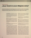 Vorschauseite 1: "Unser Vorteil ist unsere Mitgliederstärke!"