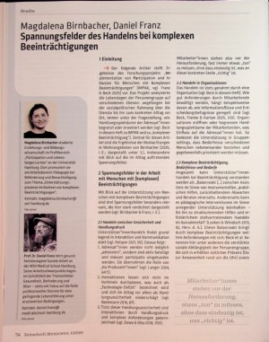 Vorschauseite 1: Spannungsfelder des Handelns bei komplexen Beeinträchtigungen