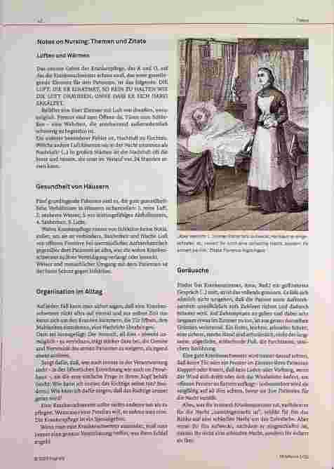 Vorschauseite 2: „Kein Hohn ist so hohl wie die Ratschläge, mit denen die Kranken überschüttet werden.“ Zum 200. Geburtstag von Florence Nightingale.