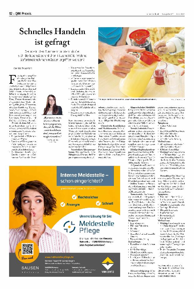 Vorschauseite 1: Schnelles Handeln ist gefragt.
