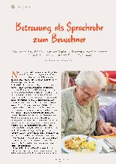 Vorschauseite 1: Betreuung als Sprachrohr zum Bewohner