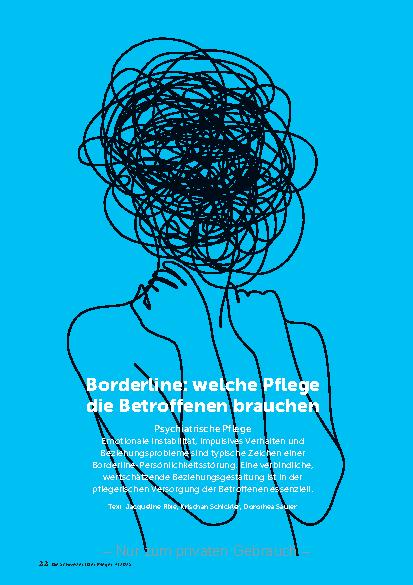 Vorschauseite 1: Borderline: welche Pflege die Betroffenen brauchen