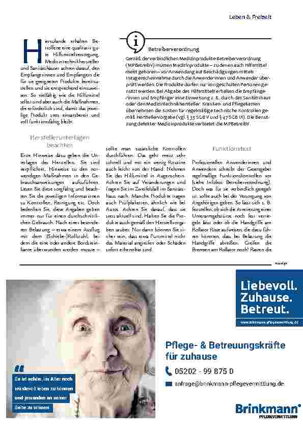 Vorschauseite 1: Vor der Gerätenutzung