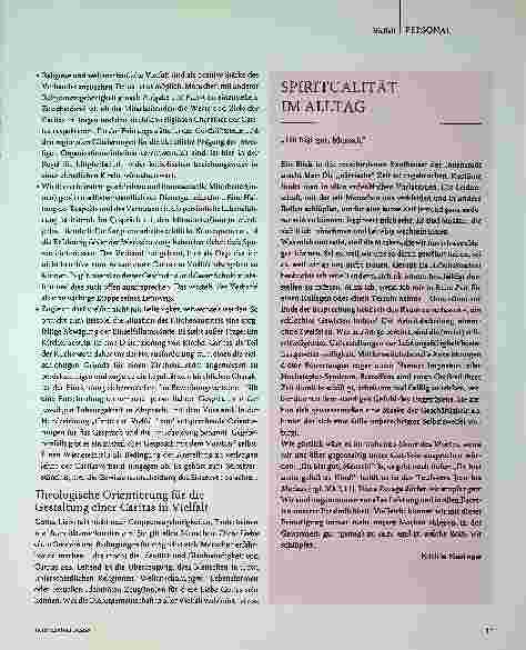 Vorschauseite 3: Caritas in Vielfalt will gelernt sein.