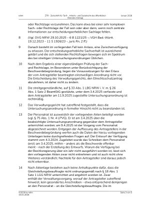 Vorschauseite 3: Anordnung einer amtsärztlichen Untersuchung wegen Zweifel an der Dienstfähigkeit eines Lehrer