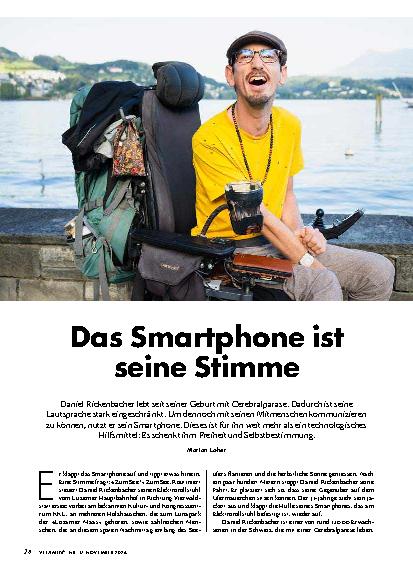 Vorschauseite 1: Das Smartphone ist seine Stimme.