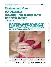 Vorschauseite 1: Bereavement Care – wie Pflegende trauernde Angehörige besser begleiten können