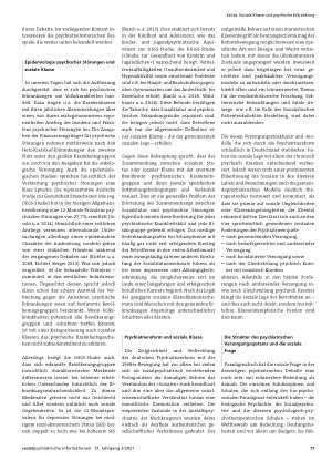 Vorschauseite 2: Soziale Klasse und psychische Erkrankung