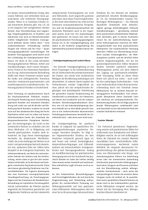 Vorschauseite 3: Soziale Klasse und psychische Erkrankung