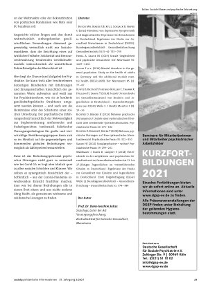 Vorschauseite 6: Soziale Klasse und psychische Erkrankung