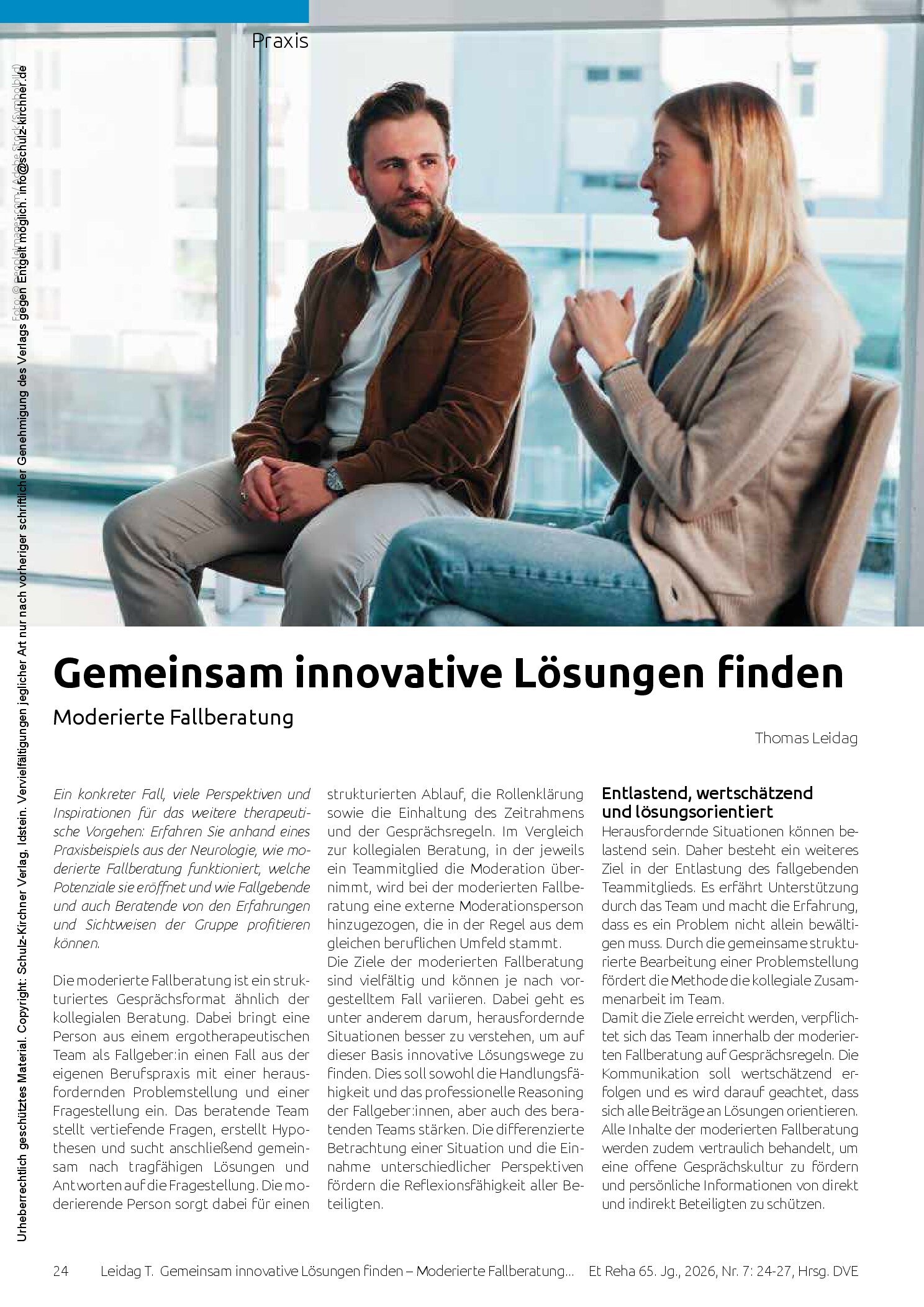 Vorschauseite 1: Gemeinsam innovative Lösungen finden – Moderierte Fallberatung