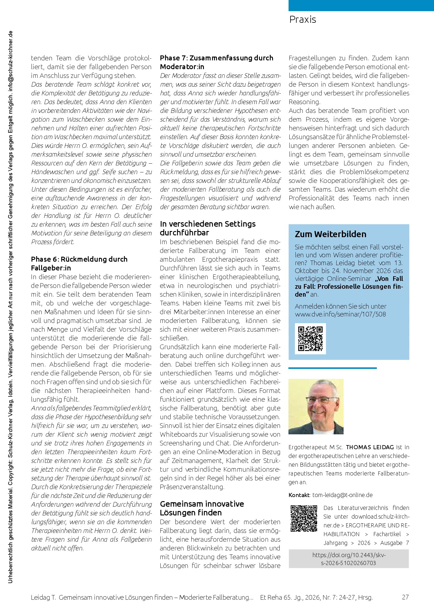 Vorschauseite 4: Gemeinsam innovative Lösungen finden – Moderierte Fallberatung