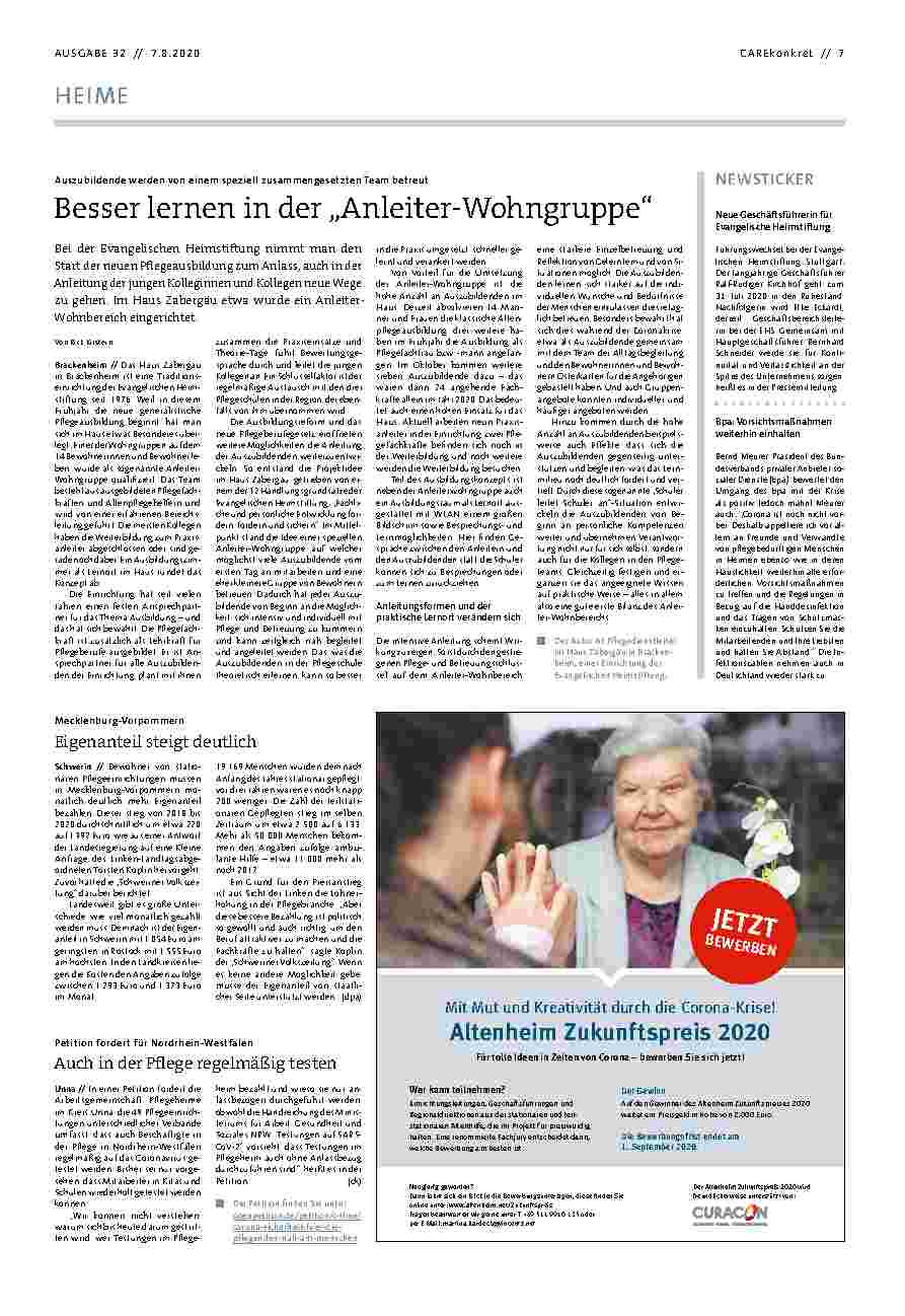 Vorschauseite 1: Besser lernen in der „Anleiter-Wohngruppe“