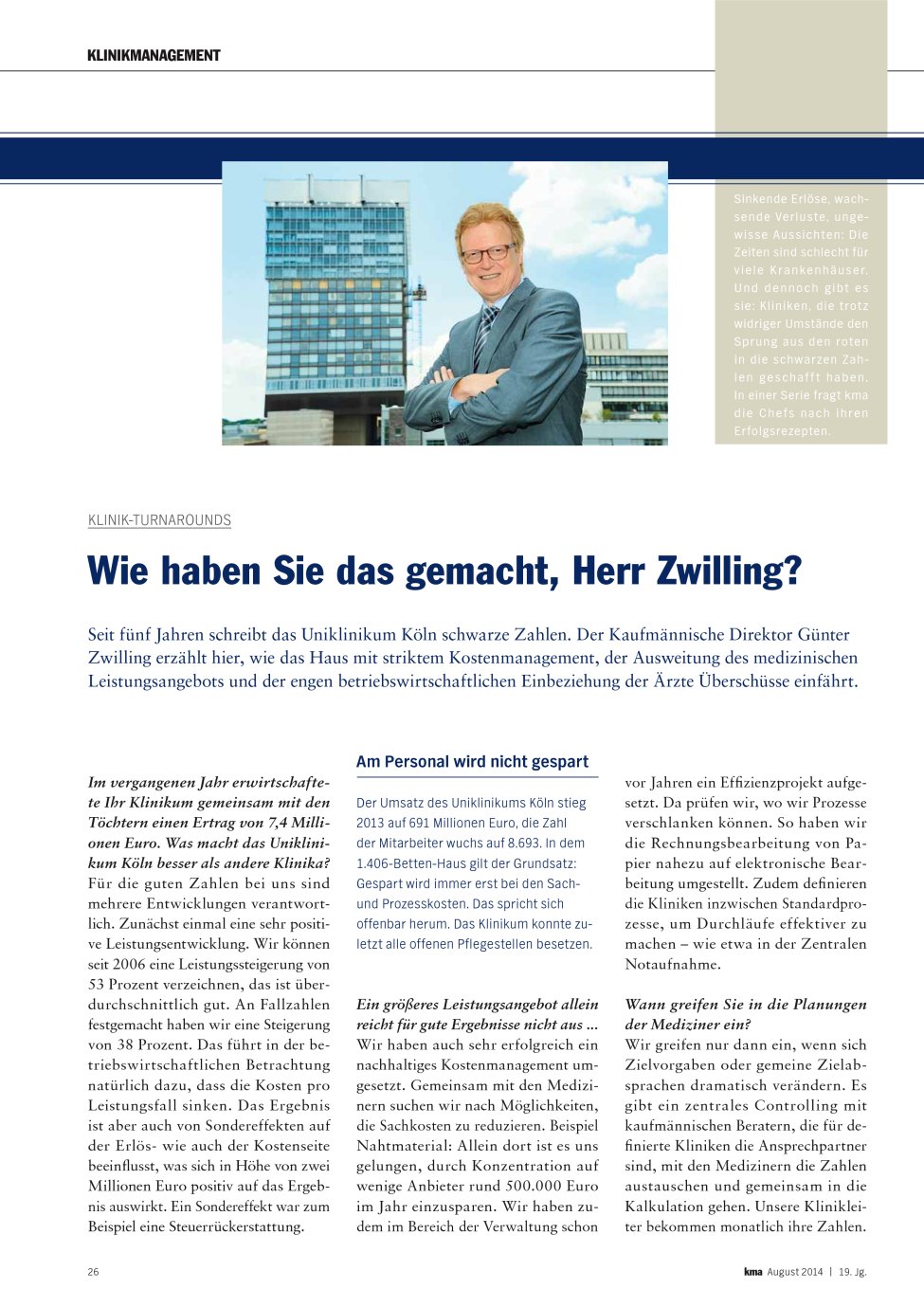 Vorschauseite 1: Wie haben Sie das gemacht, Herr Zwilling?