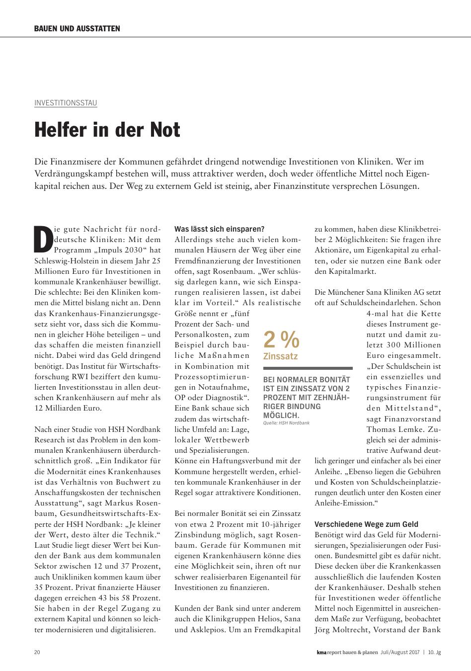 Vorschauseite 1: Investitionsstau: Helfer in der Not