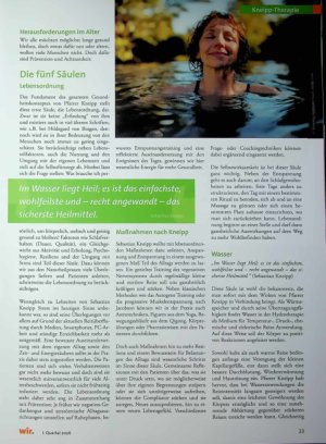 Vorschauseite 2: Mit den fünf Säulen der Kneipp-Therapie gesund altern-Mehr als nur Wassertreten