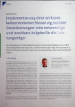 Vorschauseite 1: Implementierung einer wirksamkeitsorientierten Steuerung sozialer Dienstleistungen: eine notwendige und machbare Aufgabe für die Leistungsträger