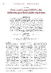 Vorschauseite 1: Postund Long-COVID - die Relevanz psychosozialer Faktoren