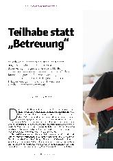Vorschauseite 1: Teilhabe statt „Betreuung“