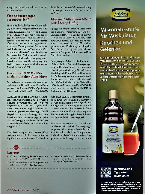 Vorschauseite 2: Moderne Zeiten in der Physiotherapie? Eine Vorabfassung eines Berufsgesetzes voller Halbherzigkeiten liegt vor.