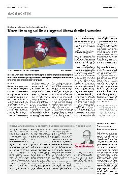 Vorschauseite 1: Novellierung sollte dringend überarbeitet werden.