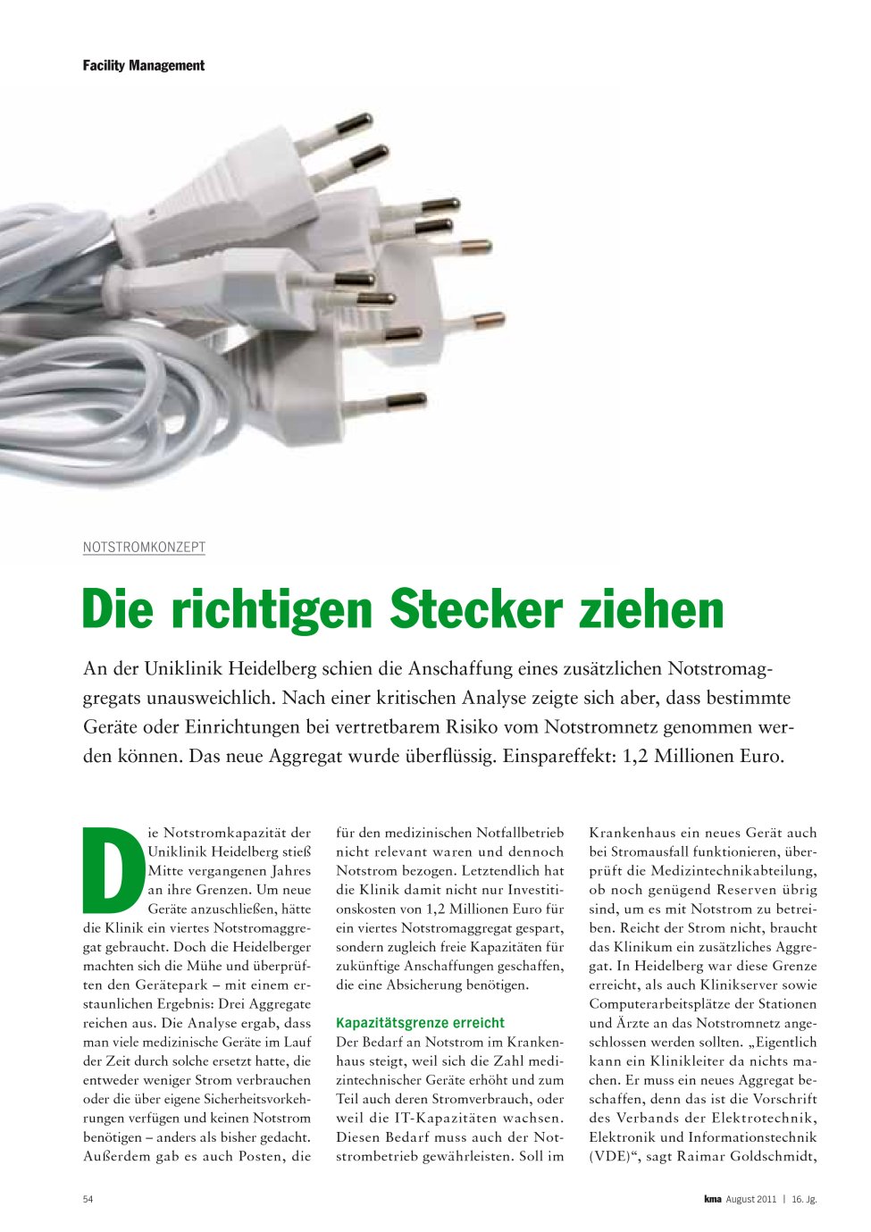 Vorschauseite 1: Die richtigen Stecker ziehen