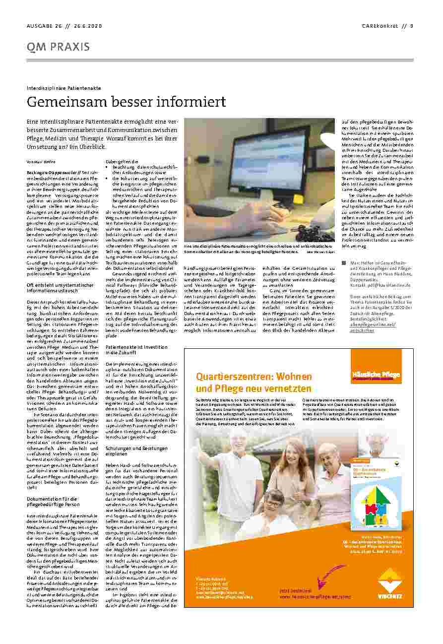 Vorschauseite 1: Gemeinsam besser informiert