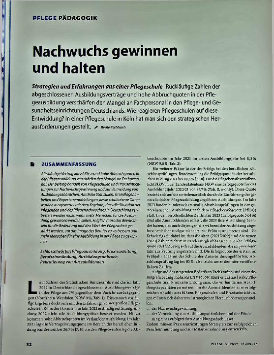 Vorschauseite 1: Nachwuchs gewinnen und halten