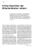 Vorschauseite 1: Klima-Expertise der Mitarbeitenden nutzen