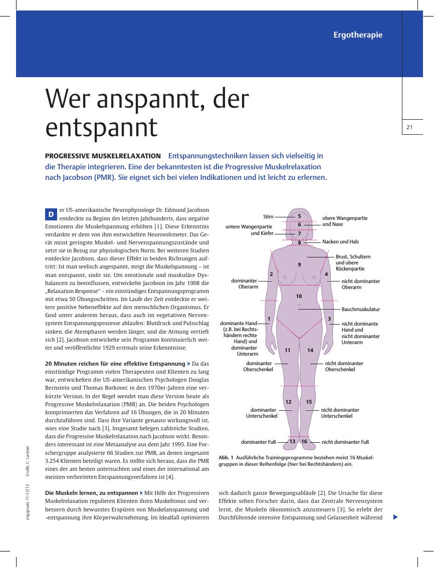 Vorschauseite 1: Progressive Muskelrelaxation? Wer anspannt, der entspannt