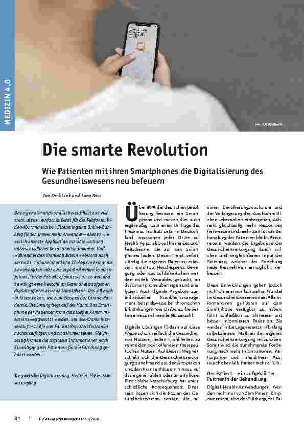 Vorschauseite 1: Die smarte Revolution: Wie Patienten mit ihren Smartphones die Digitalisierung des Gesundheitswesens neu befeuern
