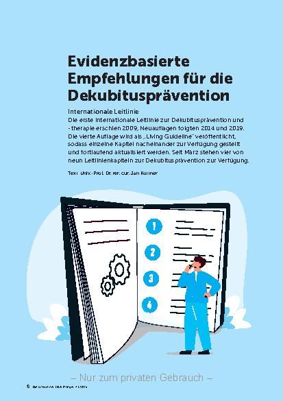Vorschauseite 1: Evidenzbasierte Empfehlungen für die Dekubitusprävention