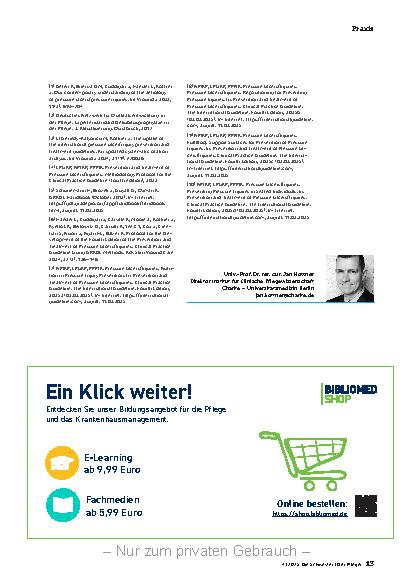 Vorschauseite 6: Evidenzbasierte Empfehlungen für die Dekubitusprävention