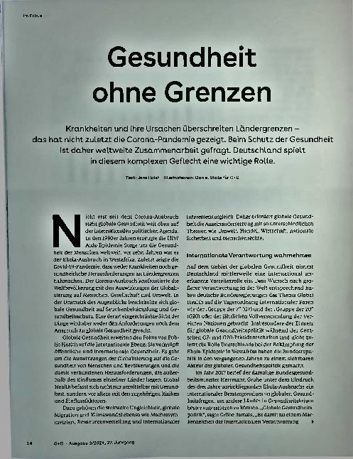 Vorschauseite 1: Gesundheit ohne Grenzen