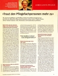 Vorschauseite 1: "Traut den Pflegefachpersonen mehr zu"